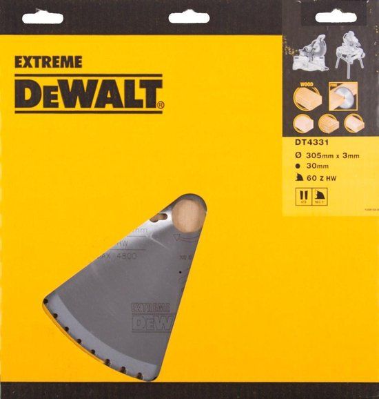 DeWALT 60-Tand Zaagblad Hard Metaal - 305 x 30 mm