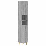 vidaXL Badkamerkast met Open Plank DELFT Grijs Sonoma 30 x 31 x 190 cm