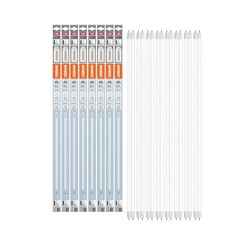 OSRAM LED-rør T8 18 EM 600 mm, lineært LED-rør, 6,6W, 800lm, 4000K, koldt hvidt lys, LED-erstatning til T8 lysstofrør med G13 sokkel, lang levetid, lavt energiforbrug