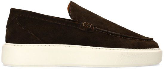 Manfield Heren Bruine Suède Loafers Maat 41