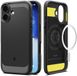 Spigen Rugged Armor MagFit - Hoesje Geschikt voor Apple iPhone 17 - Back Cover Compatibel met MagSafe - Air Cushion - Matte Zwart