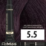 Femmas (5.5) - Haarverf - Lichtbruin Mahonie - 100ml