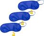 Makito Western Europe (mkto) 4x masque de sommeil avec bouchons d'oreilles - bleu - masque de voyage occultant - enfants et adultes