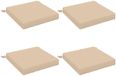 vidaXL - 4-delig - Zitkussen - SOEST - 4 - st - 100% - Polyester - Crèmekleurig