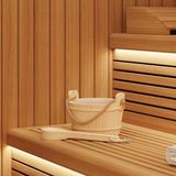 vidaXL Sauna Emmer 2 st Bruin Massief Vurenhout en Hennep