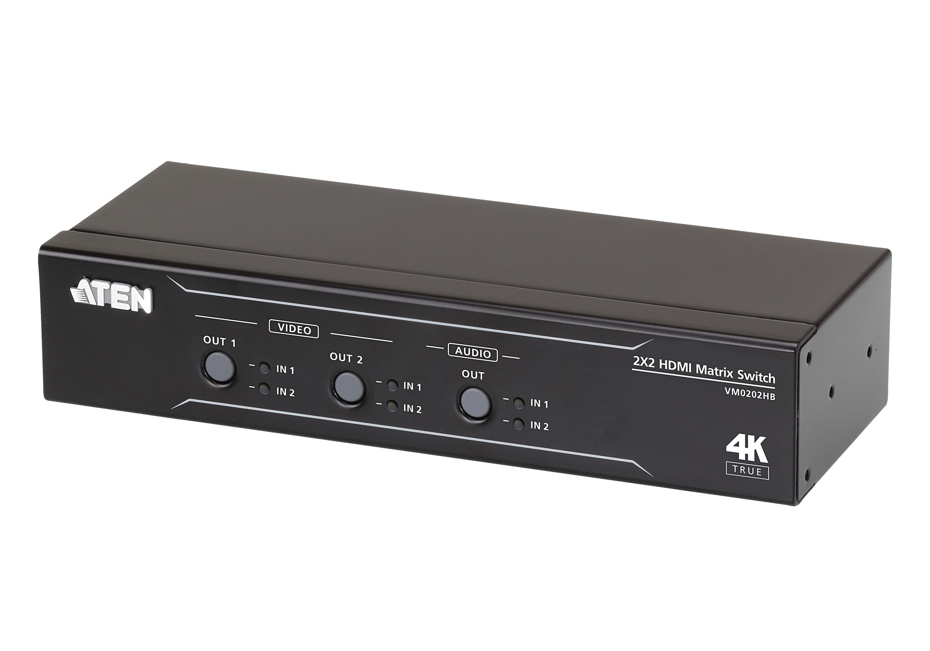 ATEN VM0202HB-AT-G - 2x2 HDMI Matrix Switch - 4K - Audio De-embedder - EAN: 4710469340024