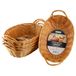 Kesper Brood- en fruitmand, pak van 5, materiaal: kunststof vlechtwerk, afmetingen: 29 x 18 cm/greephoogte: 13 cm, kleur: bruin