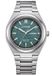 Citizen AW0130-85XC Horloge - Titanium - Zilverkleurig - Groene Wijzerplaat - Ø 40 mm
