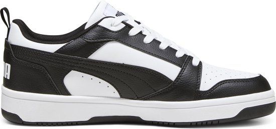 PUMA Rebound v6 Low Unisex Sneakers - Wit/Zwart/Rood - Maat 46