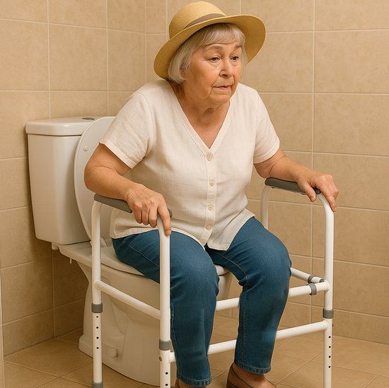 HomeCare Innovation Toiletframe in hoogte & breedte verstelbaar | Toiletbeugel sta op hulp – toiletsteun voor opstaan