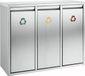 V-Part Recycling afvalbak 45 l - Wit - Aluminium - Wandprullenbak