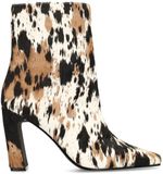 Sacha - Dames - Cow print enkellaarsjes met hak - Maat 39