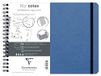 Clairefontaine 782434C Nomaddict (ex Age Bag) Spiraalschrift Afscheurbare Strook My.Notes Blauw - B5 horizontaal 25x19 cm - 120 Uitscheurbare Pagina's STIPPEN - Wit Papier 90 g - Omslag Karton