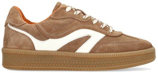 Manfield Dames Bruine Suède Sneakers Maat 39