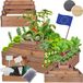 Modo24 ZP09 Carré Potager Surélevé En Escalier Modulable, Bois De Pin, Herbes/légumes, Jardin/terrasse/balcon, 54x117x100 Cm, Marron