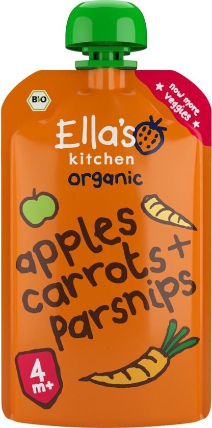 Ella&#39;s kitchen Carrots, Apples &amp; Parsnip 4+ m 120 gr