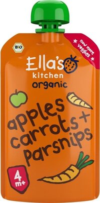 Ella's kitchen Carrots, Apples & Parsnip 4+ m 120 gr