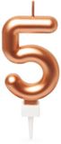 Spaas Verjaardagskaars nr 5 rosegoud