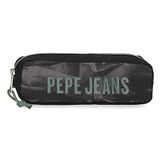 Pepe Jeans Davis pennenetui, zwart, 22 x 7 x 3 cm, polyester