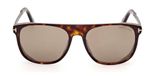 Tom Ford Lionel-02 FT 1105 Havane Carrées Marron 55mm Lunettes de Soleil Homme