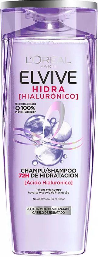 L’Oréal Paris L'Oreal Make Up Elvive Hidra Hyaluronzuur Vochtinbrengende Shampoo (370 ml)