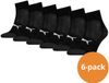 Puma Sport Cushioned Quartersokken Light 6-pack Zwart-39/42