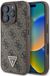 GUESS 4G Strass Triangle Métallisé Edition Back Cover for Apple iPhone 16 Pro - Black