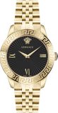 Versace VEVC01121 Polshorloge Dames Kwarts Goudkleurig Staal Zwart Saffierglas 38 mm