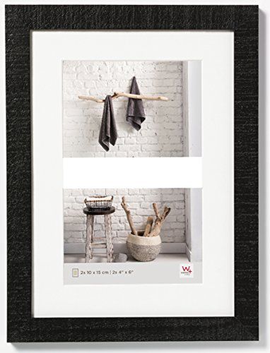 Walther Huis houten fotolijst, Zwart, 2X 4 x 6 inch - 2X 10 x 15 cm