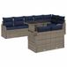vidaXL Tuin Sofa Set 9 st Grijs Poly riet