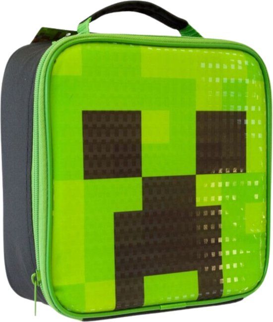 4KidsOnly Minecraft Geïsoleerde Lunchtas - Cubic Creeper - Multi Colour