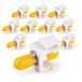 1aTTack.de 10x glasvezel keystone-connectoren OS1 / OS2 ST-simplex female naar ST-simplex female singlemode geel