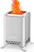 Merkloos / Sans marque Shenzhen Haorui Industrial Technology Co., Ltd. Tabletop Fire Pit Square Fire Bowl with Pot Holder and Storage Bag - Works on Pellets or Wood - Indoor and Outdoor 2 in 1 Smoking Fire Pit - Silver