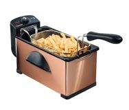 Bestron AF370CO - Deep Fryer - 3.5L - 2000W - Black/Copper