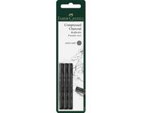 Faber-Castell Houtskool Pitt Monochrome Geperst Extra Soft 3 Stuks