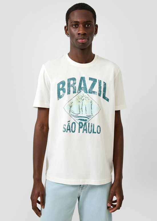QS s.Oliver QS T-shirt crème katoen M