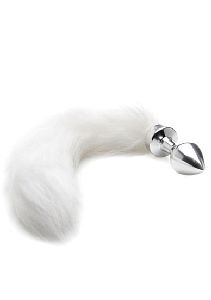 Ouch! White Tail Buttplug - Silver