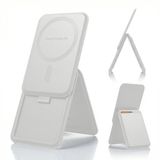 Remodius FoldStand, MagSafe Telefoonhouder en Pasjeshouder in Één, Opvouwbare Telefoonstandaard met 4 Kijkstanden, 2 Pasjes, Geschikt voor iPhone 12-17 en Alle Telefoons (Metalen Ring Inbegrepen), Stone
