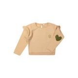 Riffle Amsterdam sweater met ruches - roze