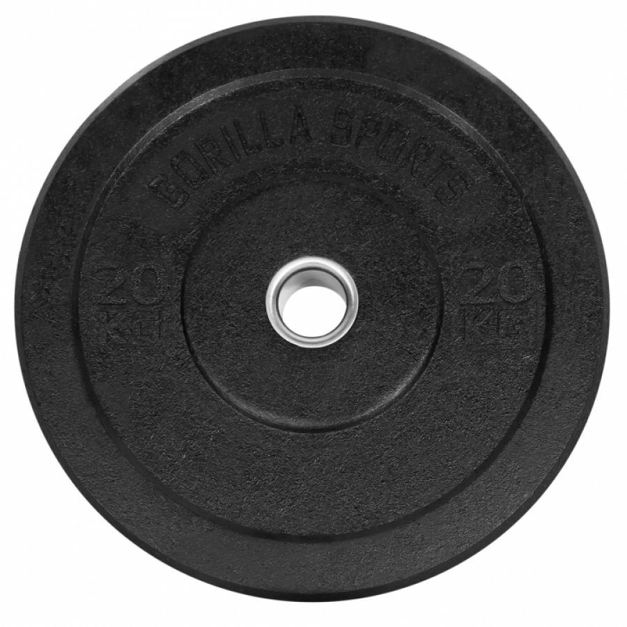 Gorilla Sports Gorilla Sports Bumper Plate - Halterschijf - 20 kg - Rubber - 50 mm