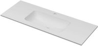 Wastafel INK Aspekt Wastafel Porselein Midden met 1 Kraangat - 1200x450x15 mm - Mat Wit