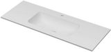 Wastafel INK Aspekt Wastafel Porselein Midden met 1 Kraangat - 1200x450x15 mm - Mat Wit