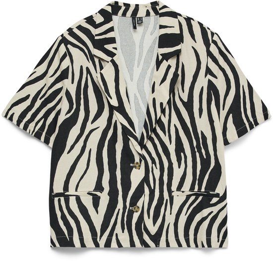 Vero Moda Blazer Vmmymilo Ss Short Blazer Wvn Ga 10340307 Silver Lining/sina Dames Maat - S