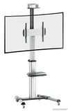 RICOO FS0444 Tv-standaard, oprolbaar, in hoogte verstelbaar, universeel voor 40-75 inch, televisiestandaard met wieltjes, staande televisievoet, tot 50 kg, max. VESA 400 x 400 mm, tv-poten