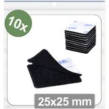 Quadrios 25CA652 Points d'attache auto-agrippants Partie crochet et boucle (L x l) 25 mm x 25 mm Noir 10 pièce(s)