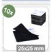 Quadrios 25CA652 Points d'attache auto-agrippants Partie crochet et boucle (L x l) 25 mm x 25 mm Noir 10 pièce(s)