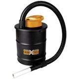 CAS aszuiger 600 W, 150 mbar, 12 l opvangbak, 100 cm metalen zuigslang (PVC-gecoat), aluminium zuigbuis, afwasbaar HEPA filter voor open haarden, pelletkachels, barbecues 68523