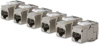 StarTech Cat8 Keystone Jack, 6 Stuks, RJ45 Ethernet Keystone Jacks, STP Cat8 Ethernet Jack, 180 Graden, Toolless