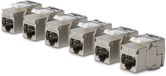 StarTech Cat8 Keystone Jack, 6 Stuks, RJ45 Ethernet Keystone Jacks, STP Cat8 Ethernet Jack, 180 Graden, Toolless