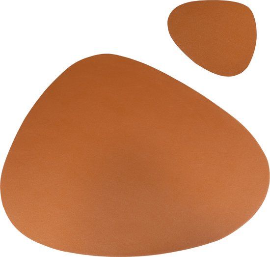 Krumble Placemat met onderzetter - Leer - Bruin
